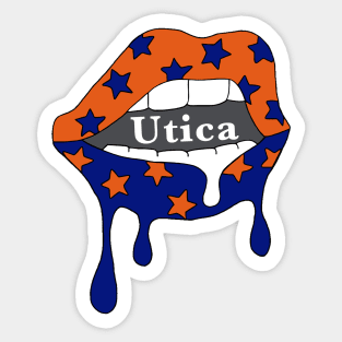 Utica dripping lips Sticker